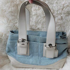 Coach Powder Blue Soho Signature Handbag